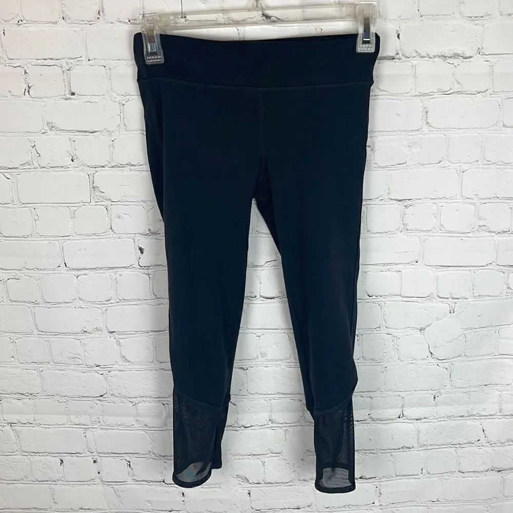 Athleta Girl Black Leggings with Mesh Accent Size Large 12